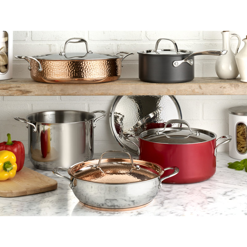 Lagostina Martellata 10 Pieces Cooper Cookware Set & Reviews Wayfair